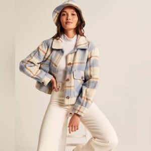 Abercrombie cropped shacket